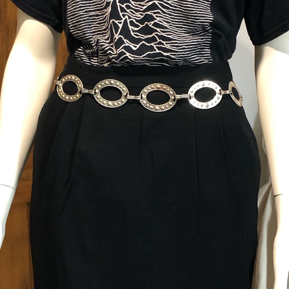 Vintage Embossed Oval Chain Festival Belt